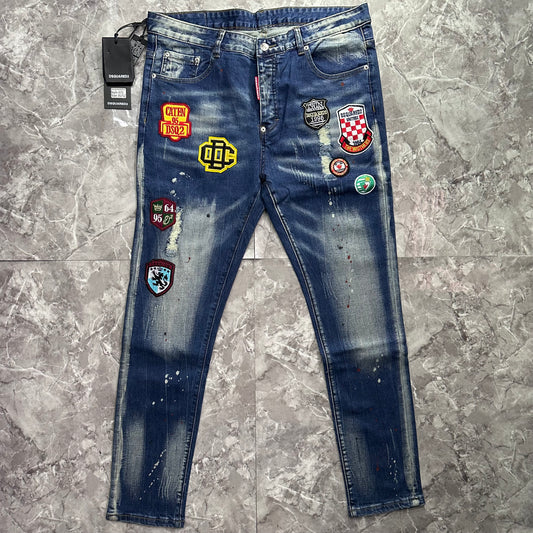 Jeans Dsquared2 Parches Azul