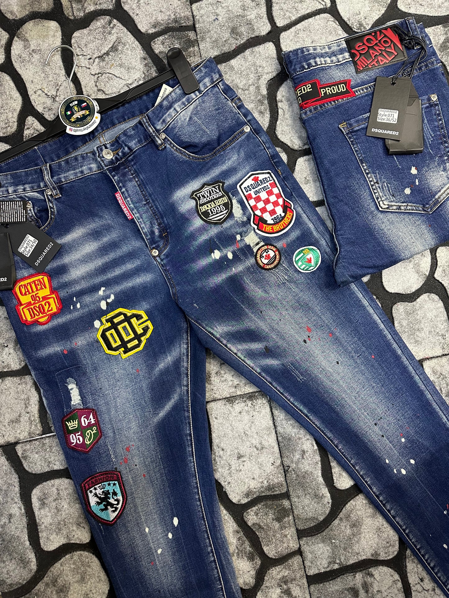 Jeans Dsquared2 Parches Azul